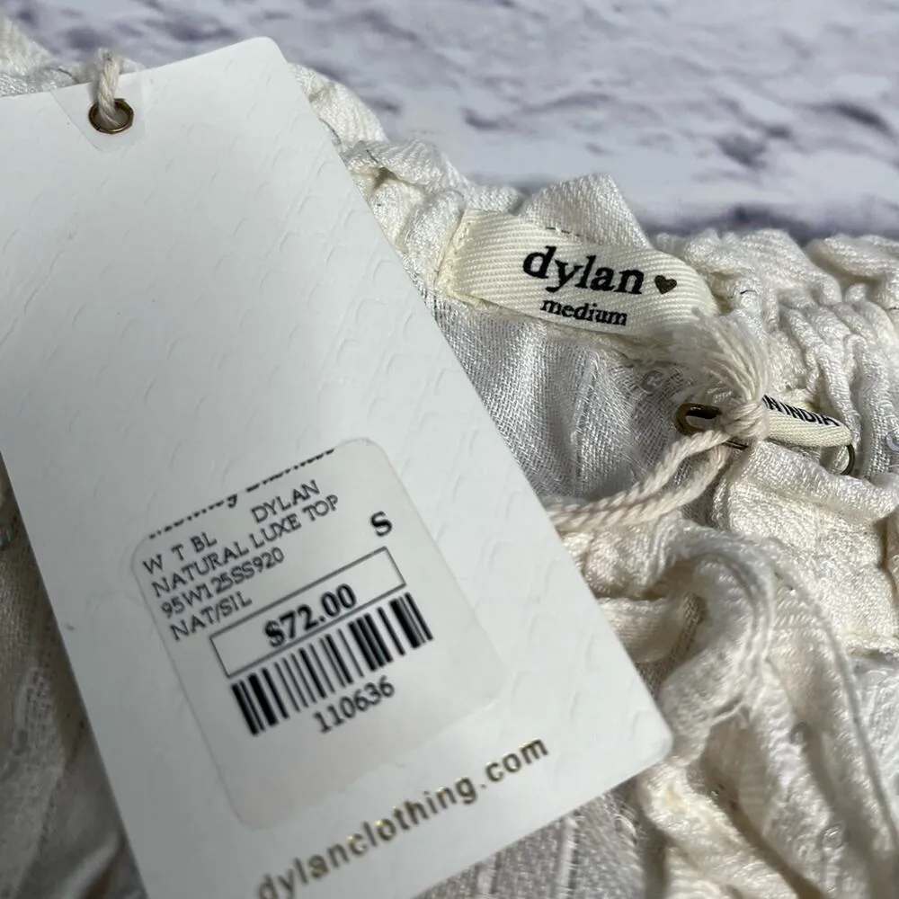 Dylan  true grit white sequin blouse new size medium small - Image 5