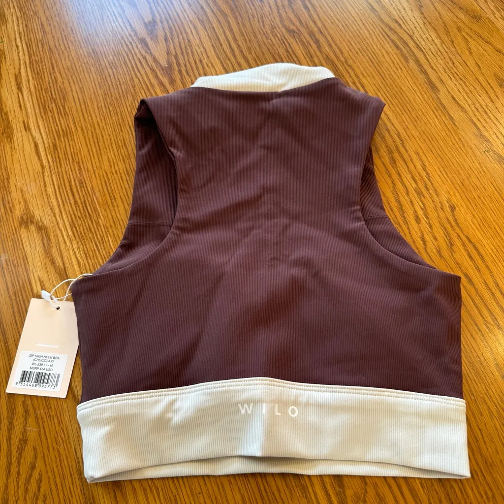 WILO‎ SPORTS BRA size medium NWT. Brown - Image 2