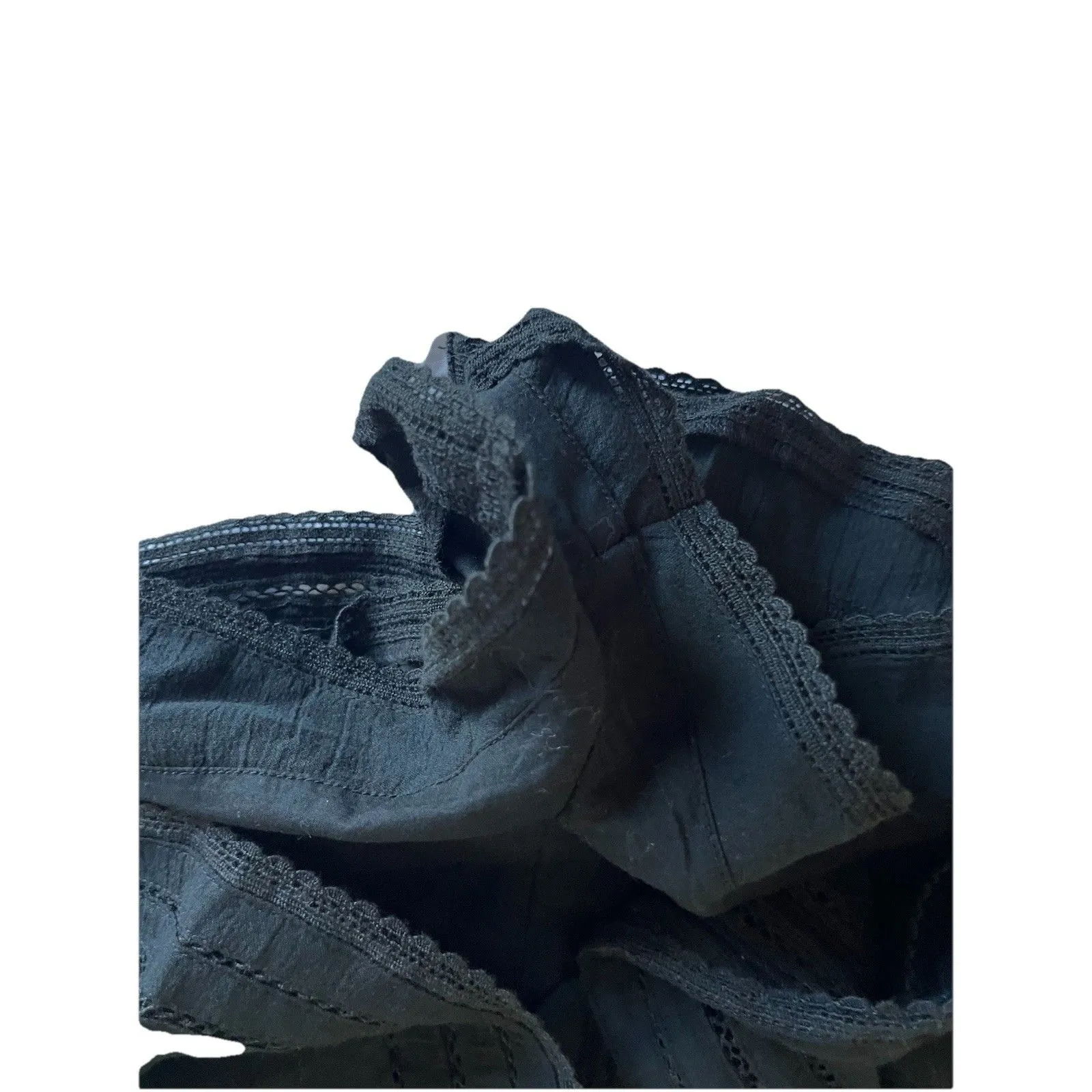 AERIE Rock n’ Ruffle Skort Black Skirt Ruffles Built in Shorts High Rise Medium - Image 4