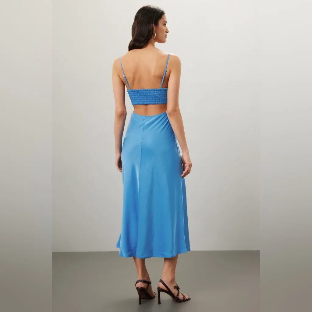 A.L.C. cinderella blue Blakely cutout open back a line midi‎ gown dress size 4 - Image 3