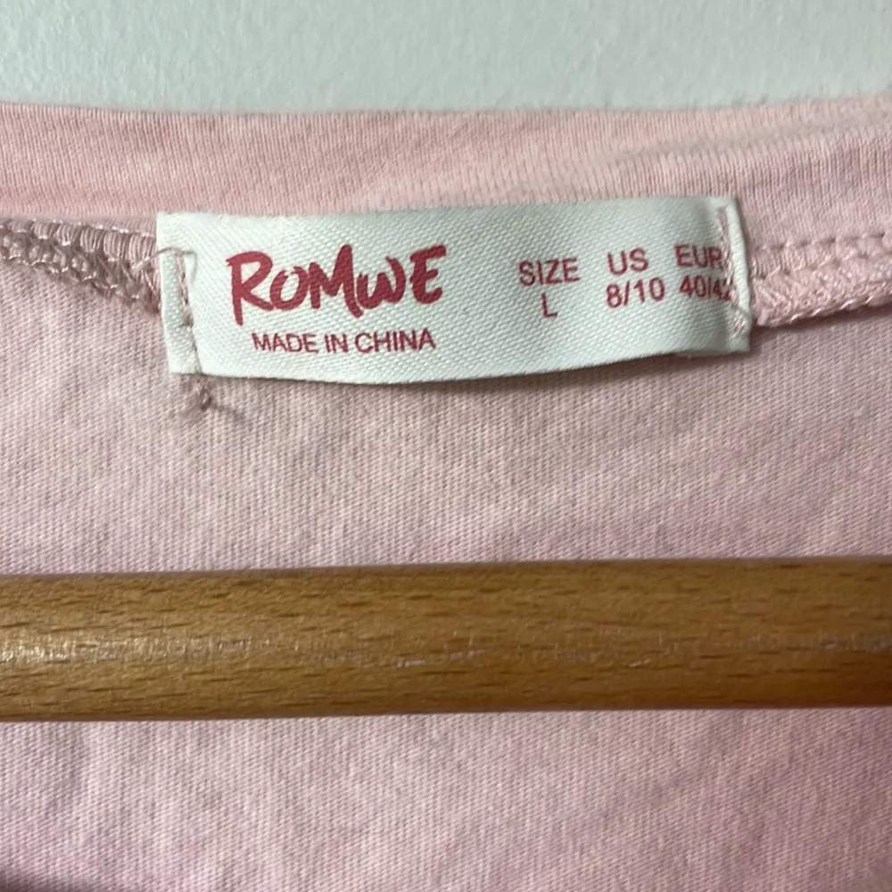 Romwe pink oversized “I hate you” teddy Tee T-shirt Top Shirt. Size Lg (8-10) - Image 2