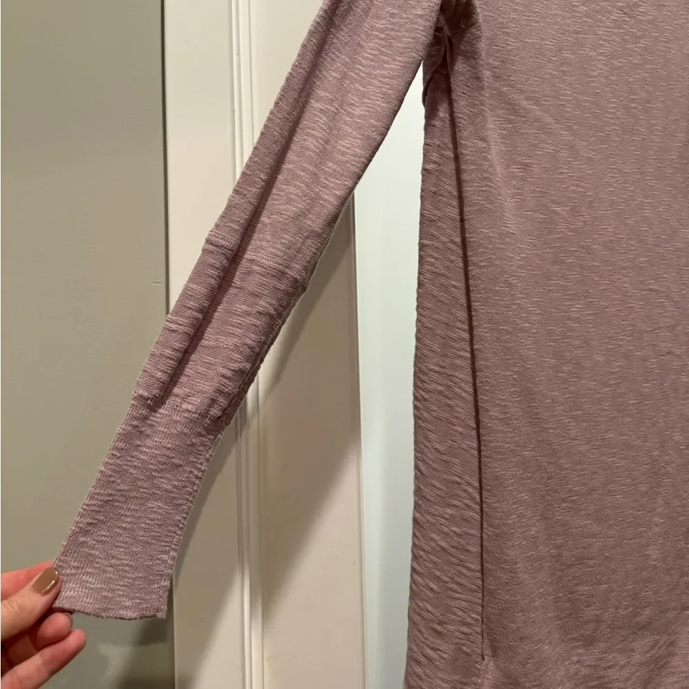 Cozy Cowl Neck Tunic Sweater Lavender Purple Size M Soft Knit Longline Size M - Image 8