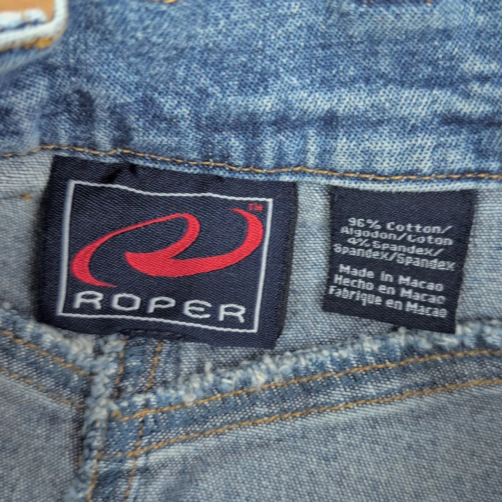 Vintage Roper Stretch Denim Cowgirl Skirt XS Blue - Image 2