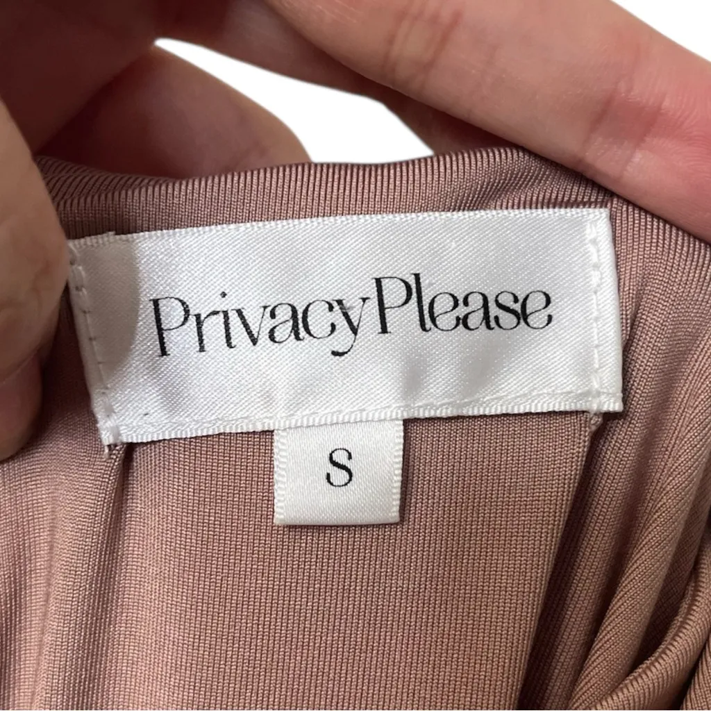 Privacy Please Mona Midi Dress Women’s Small Brown Strappy Bodycon Minimal - Image 9