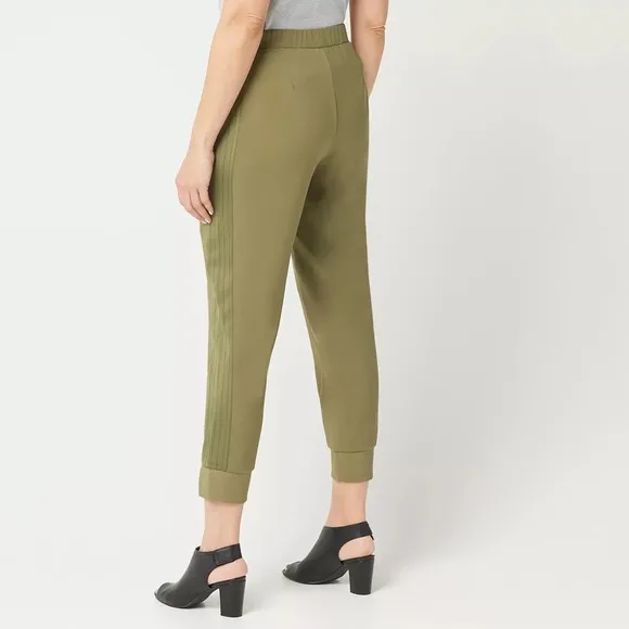 NWOT H by Halston Ankle Pull On Pants with Tuxedo Panel - Image 2