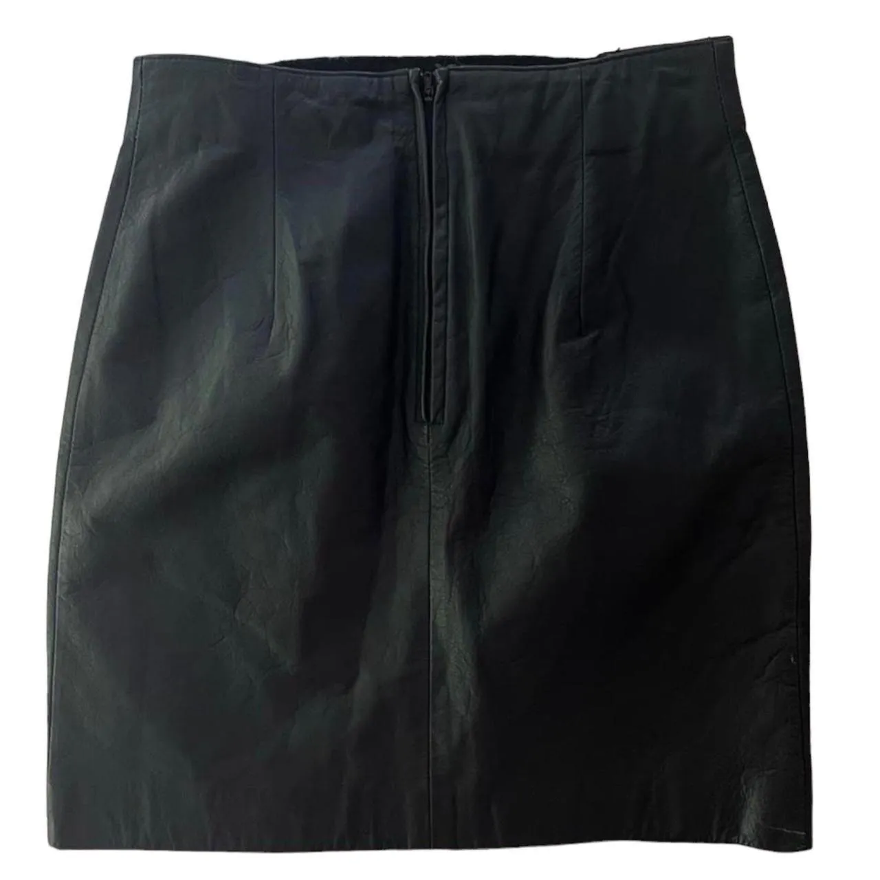 Vintage 80s Leather Lace Pencil Skirt High Waisted Black CHIA Size 10 - Image 7