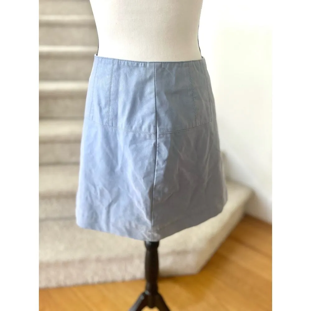 Free People Periwinkle Blue Faux Suede Mini Skirt - Image 2