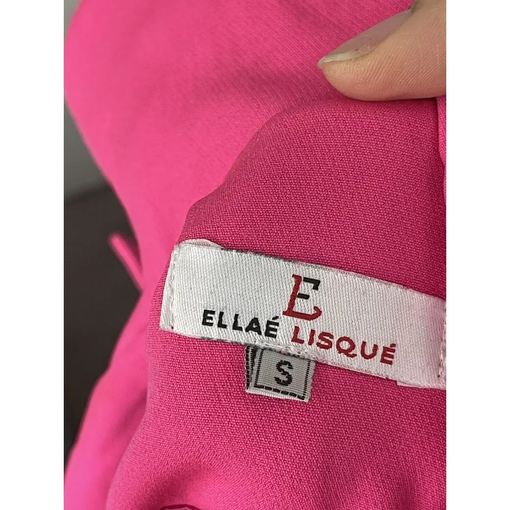 Ellae Lisque Hot Pink Center of Attention Blazer Size S Date Night‎ Party - Image 5