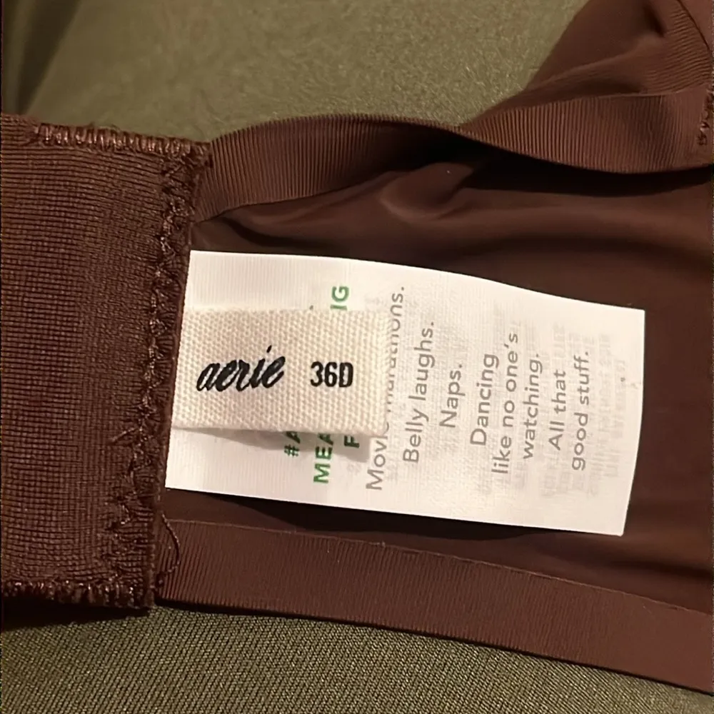 Smoothez By Aerie Brown Balconette Mesh Underwire Unlined Bra full coverage - Image 7