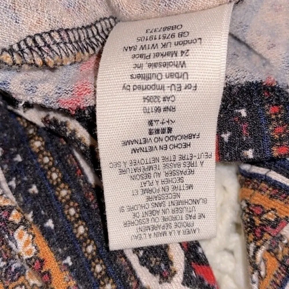 Free People paisley boho mock turtleneck top size small - Image 8