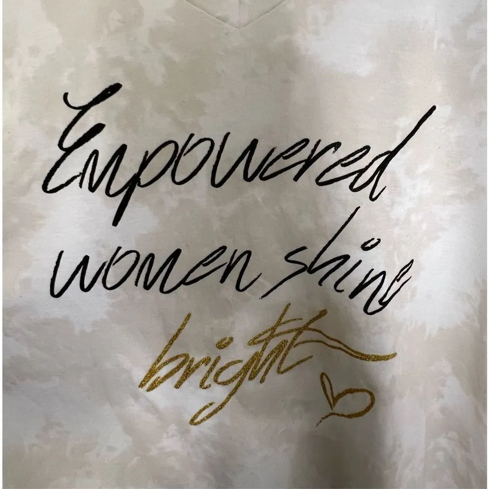 NWT Lane Bryant Tie Dye V-Neck Loose Fit Graphic T-Shirt - Image 2