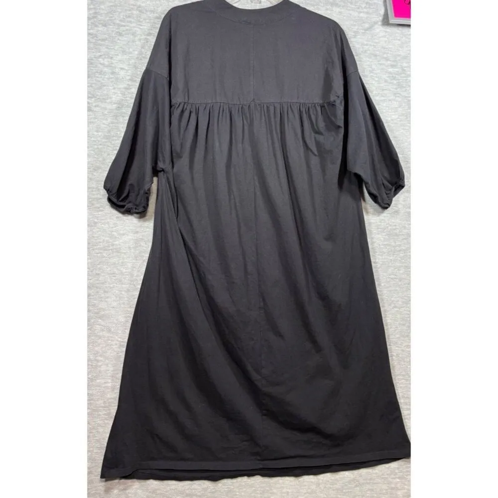 Zara Black Cotton Sz S Shirt Dress Lagenlook‎ Oversized - Image 4