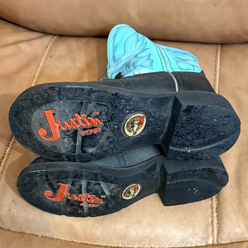 Justin Gypsy Leather Cowboy Boots - Image 6