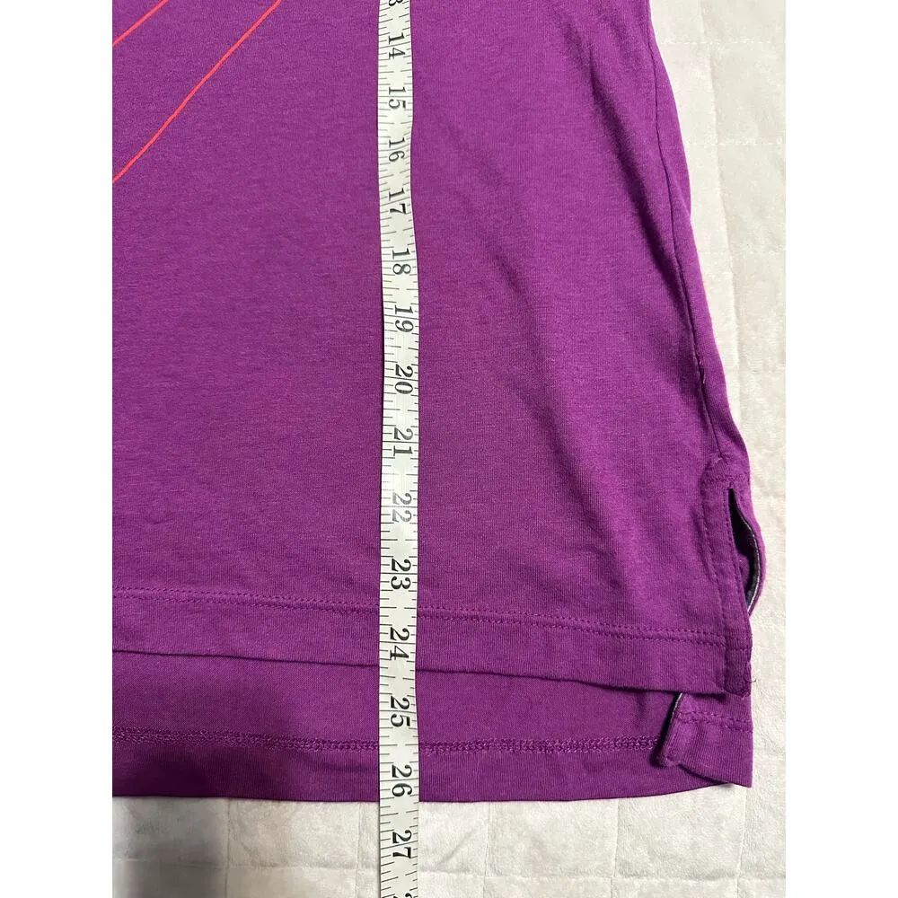 Nike Tee Women's Size Medium Purple Pink Swoosh T-Shirt Athleisure Active - Image 6