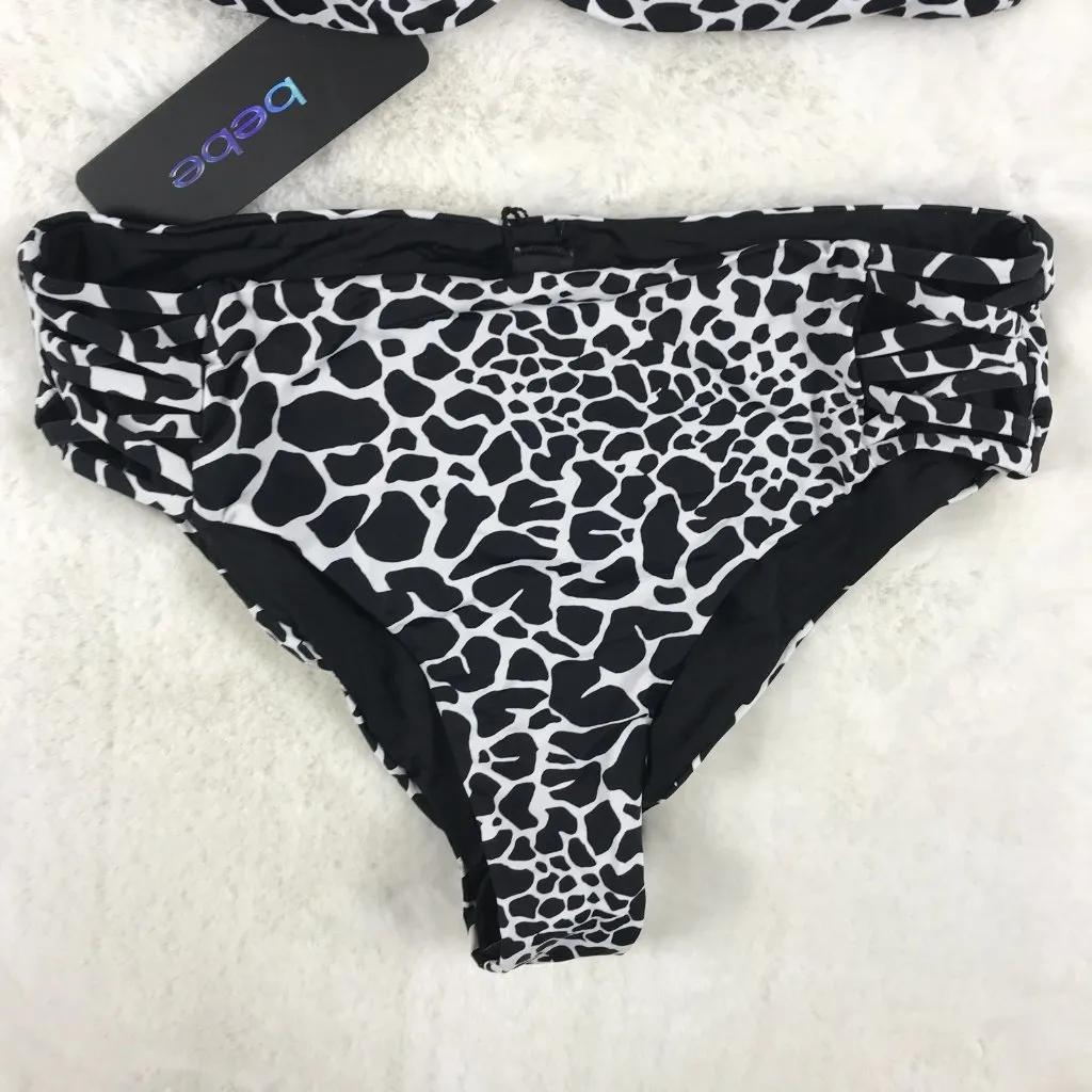bebe Reversible Black & White Bikini NWT SMALL - Image 4