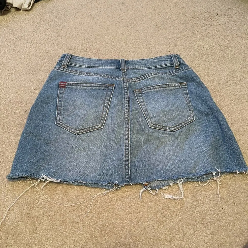 destroyed denim skirt - Image 4