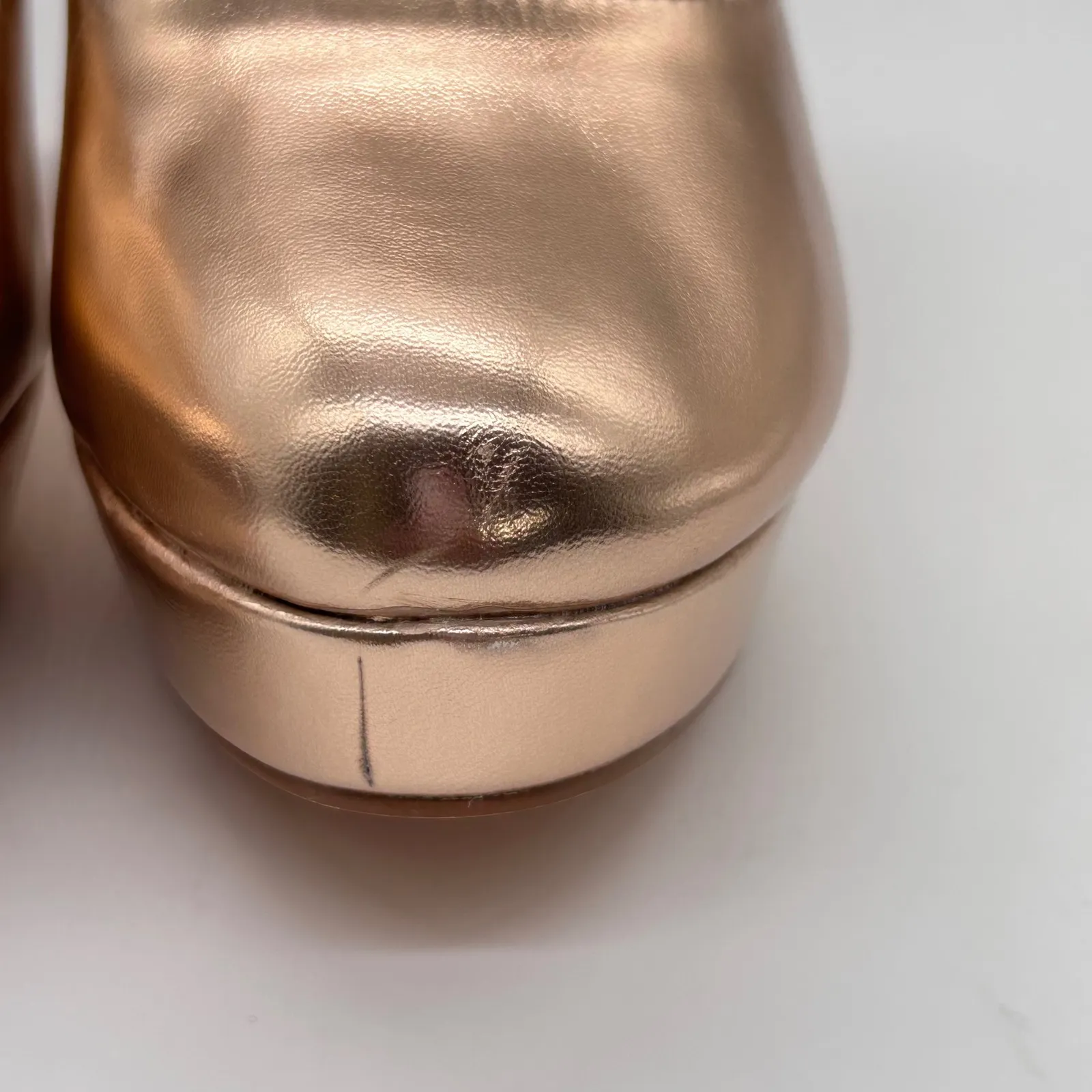 Perphy Mary Jane Platform Heels Womens 7 Rose Gold Chunky Block Heel‎ Pumps - Image 7