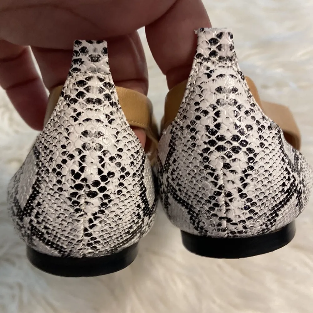 HALOGEN Flats leather upper size 8.5 excellent condition black & tan color - Image 11