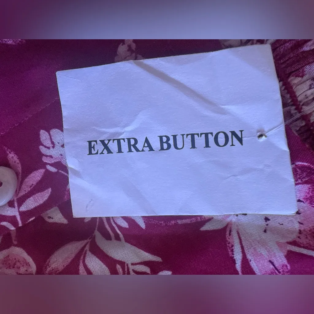 Koret pink Floral Sleeveless Maxi Button Front Dress 2X Plus summer lightweight White - Image 6