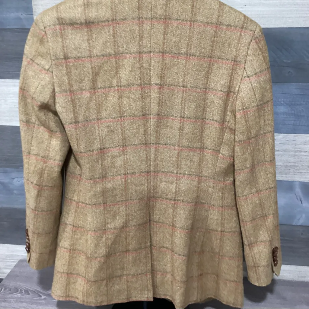 VTG WOMANS Brooks Brothers Beige Plaid Blazer - Image 10