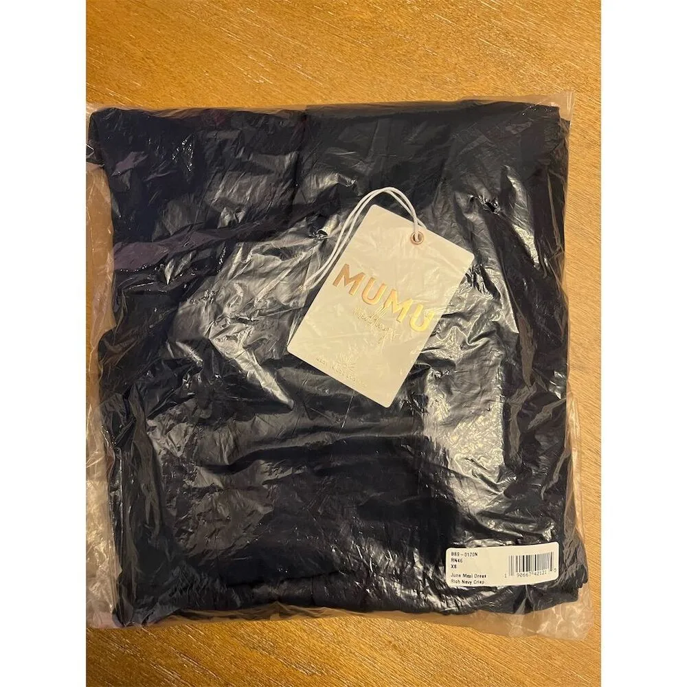 Show Me Your Mumu June Maxi Dress Size XS Rich Navy Crisp - Image 4