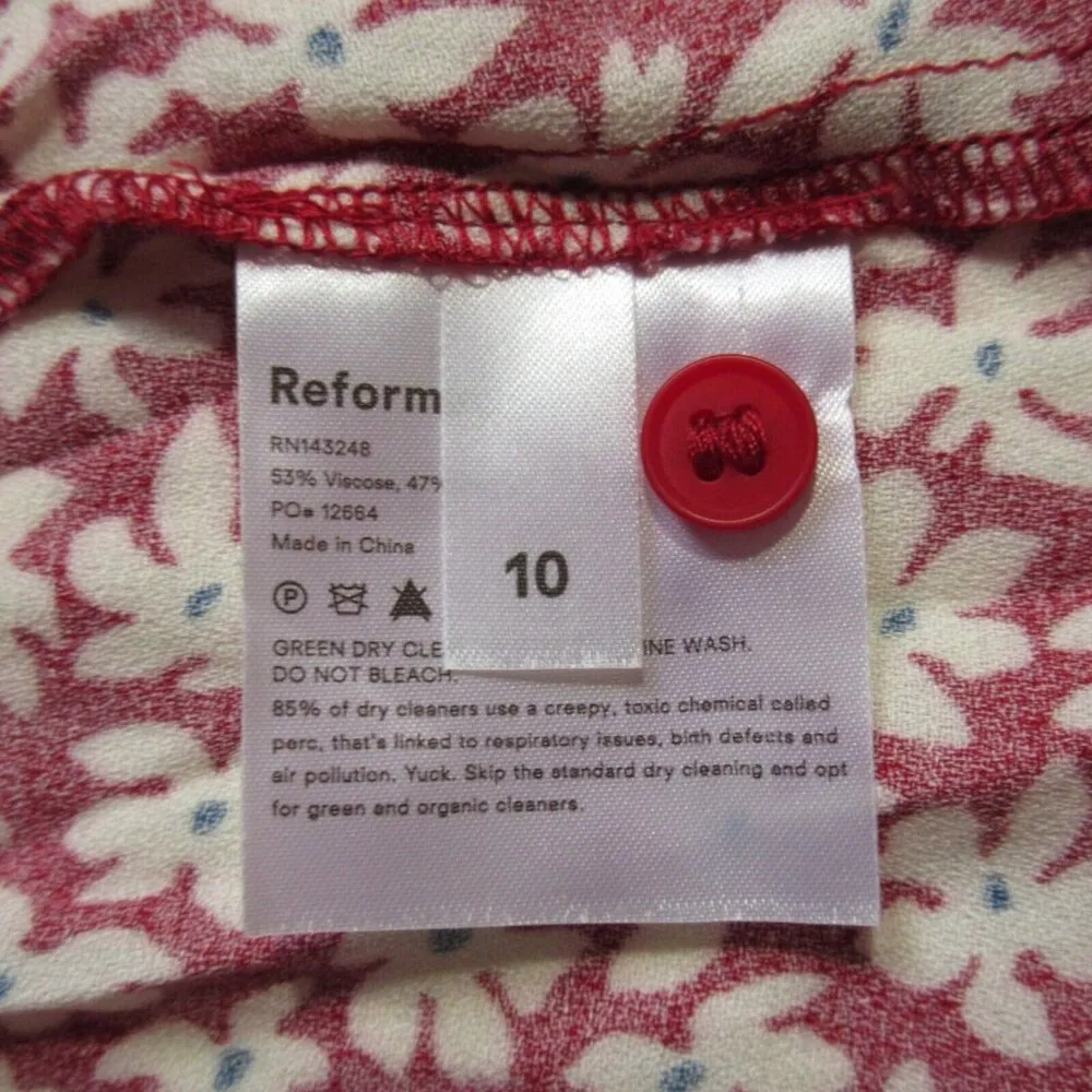 NWT Reformation Gemstone in Grenadine Floral Print Midi Shirt Dress 10 $198 - Image 6