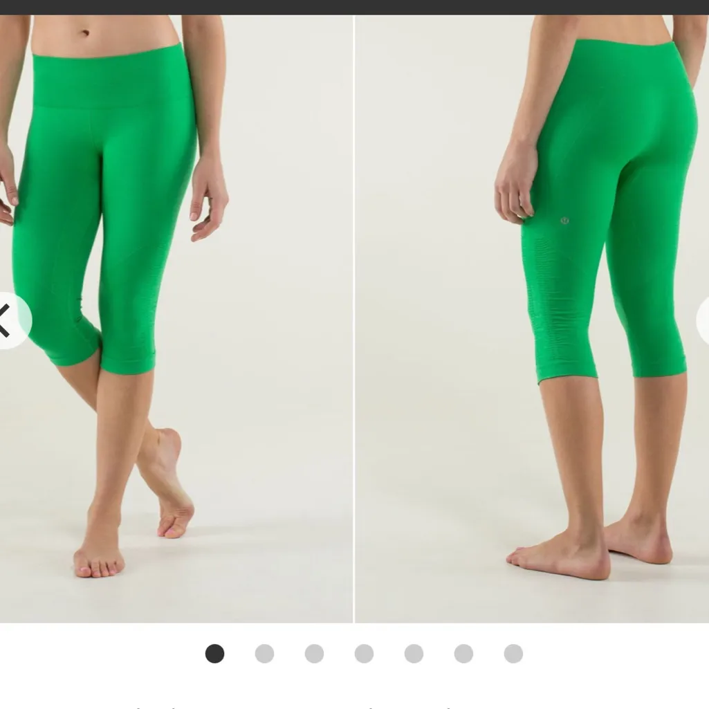 Lululemon in the flow green crop II seamless moisture wicking yoga leggings - Image 10