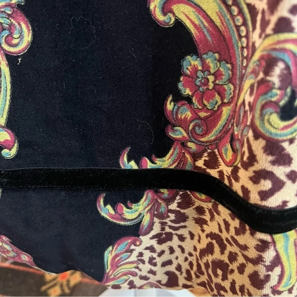 Vintage Gotcha Covered Baroque Animal Print Skirt Suit Set Made USA Size 12 14 Black - Image 8