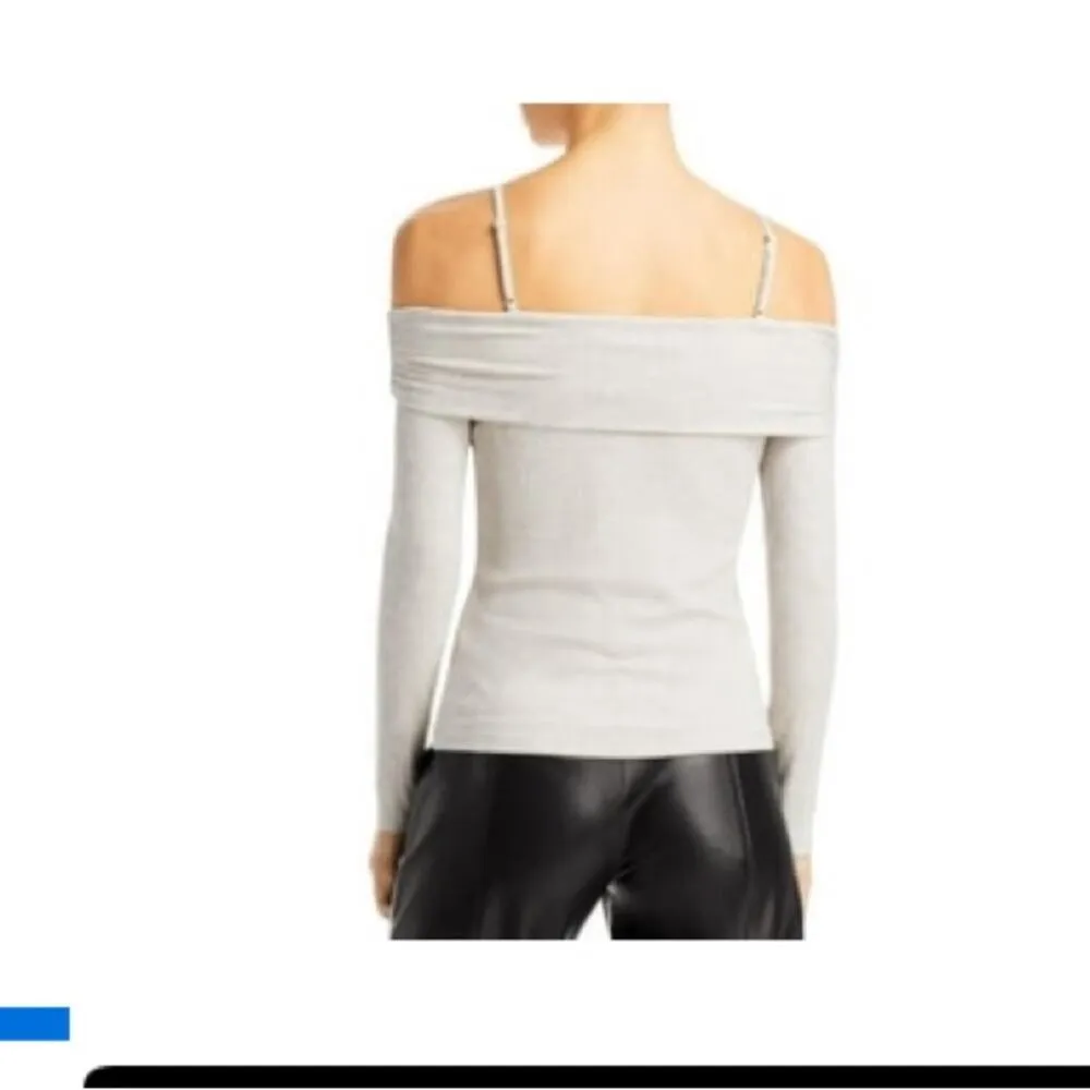 Jonathan Simkhai Womens Piper Off The Shoulder Ribbed Pullover Top XS - Image 2