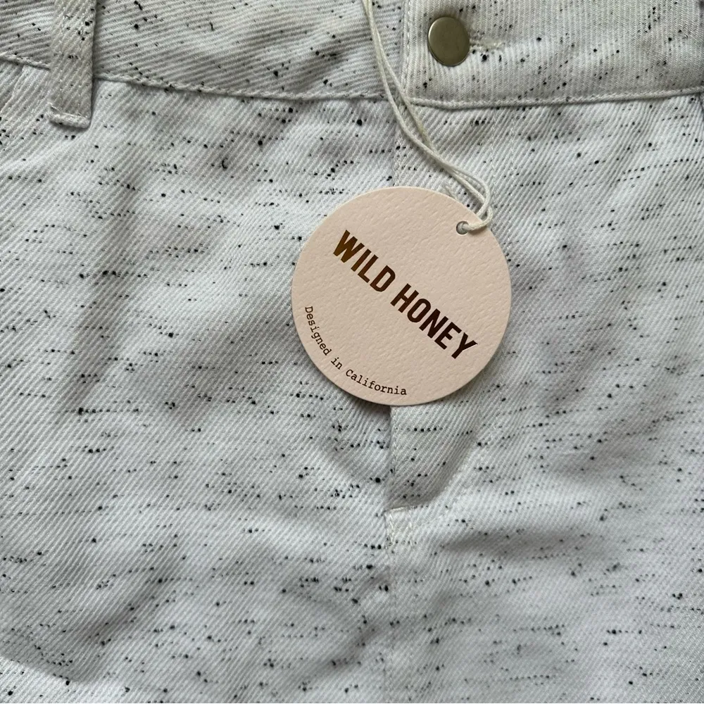 NWT White Denim Heathered Mini Skirt - Image 4