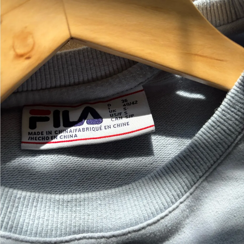 Fila Men's Sky Blue Crewneck Sweater - Image 2