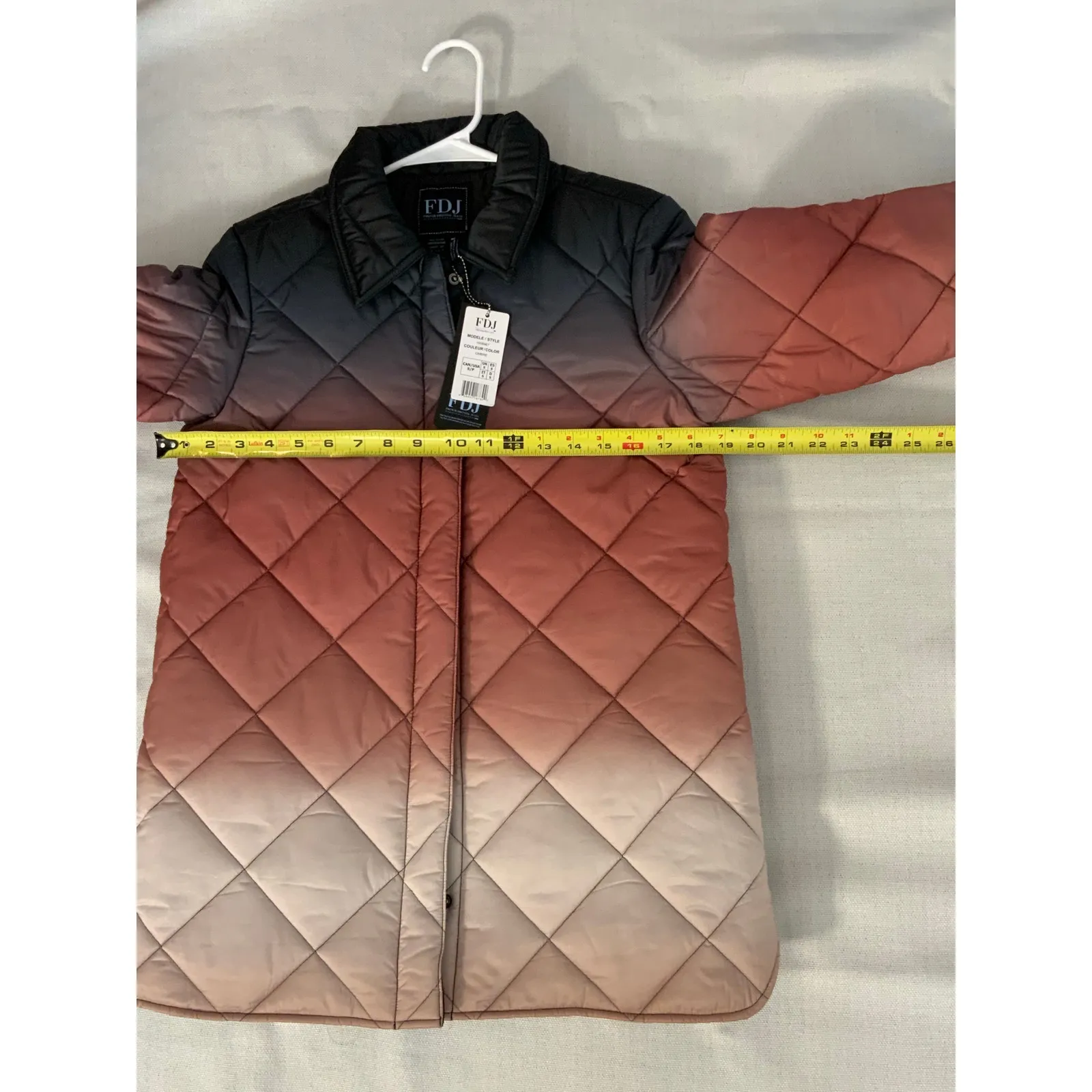 FDJ Quilted Ombre Jacket NWT size Small Pink - Image 9