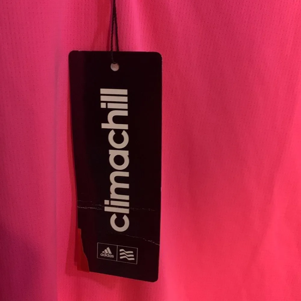 Adidas Climachill Pink Shirt for Running Size L. Shoulder to wrist 29 inch Vinta - Image 2