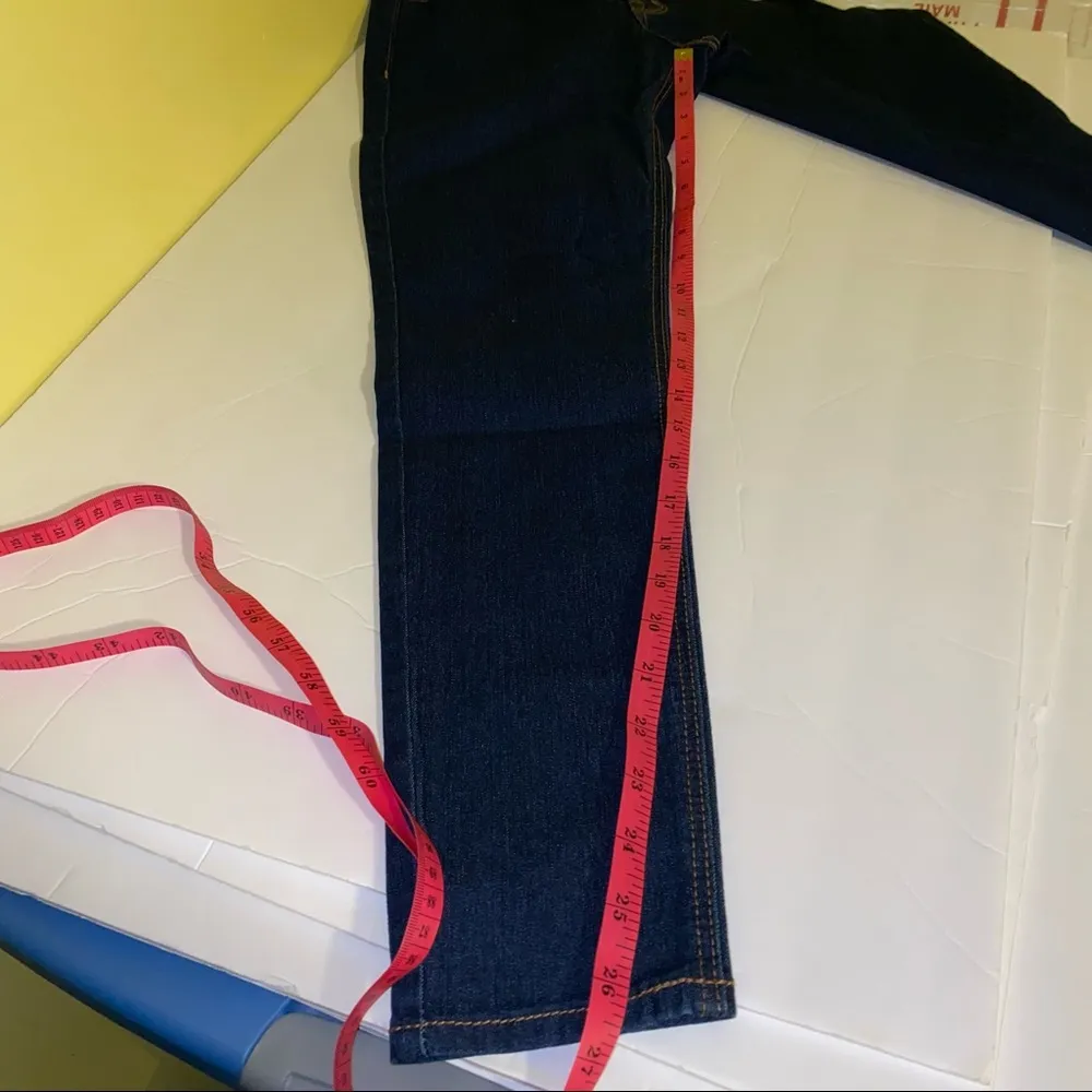 Old Navy Super Skinny Ankle Mid Rise Jeans Dark blue denim, new with tag size 0 - Image 3