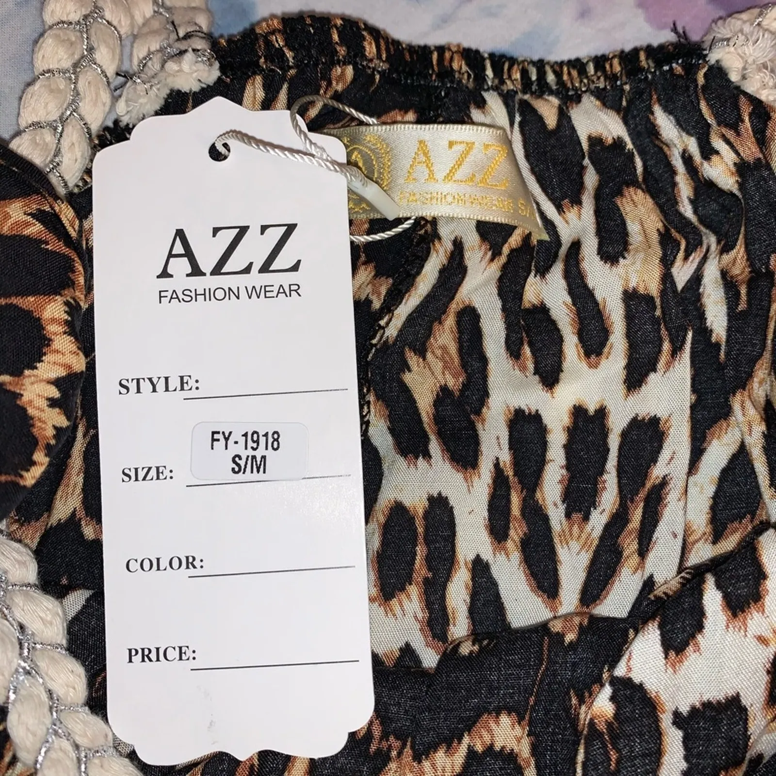 NWT Azz Leopard Print Maxi Dress Small Brown - Image 6