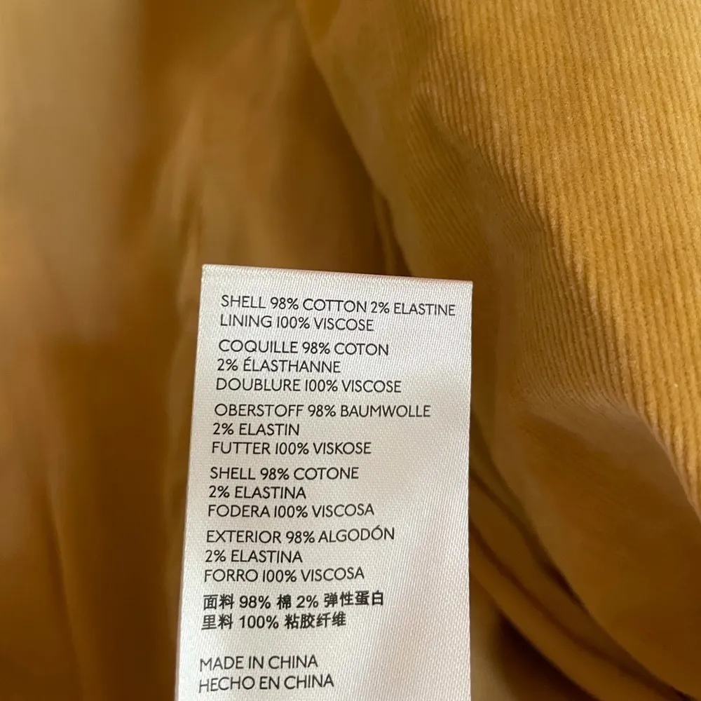 NWT Free People Sure Thing‎ Corduroy Bomber Jacket in Golden Finch Size Medium - Image 6