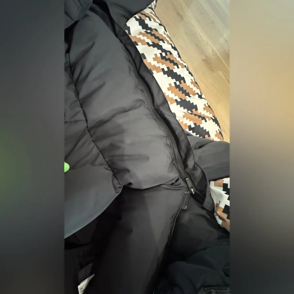 Perfect Moment Puffer II houndstooth down ski jacket tan black white size XL - Image 11