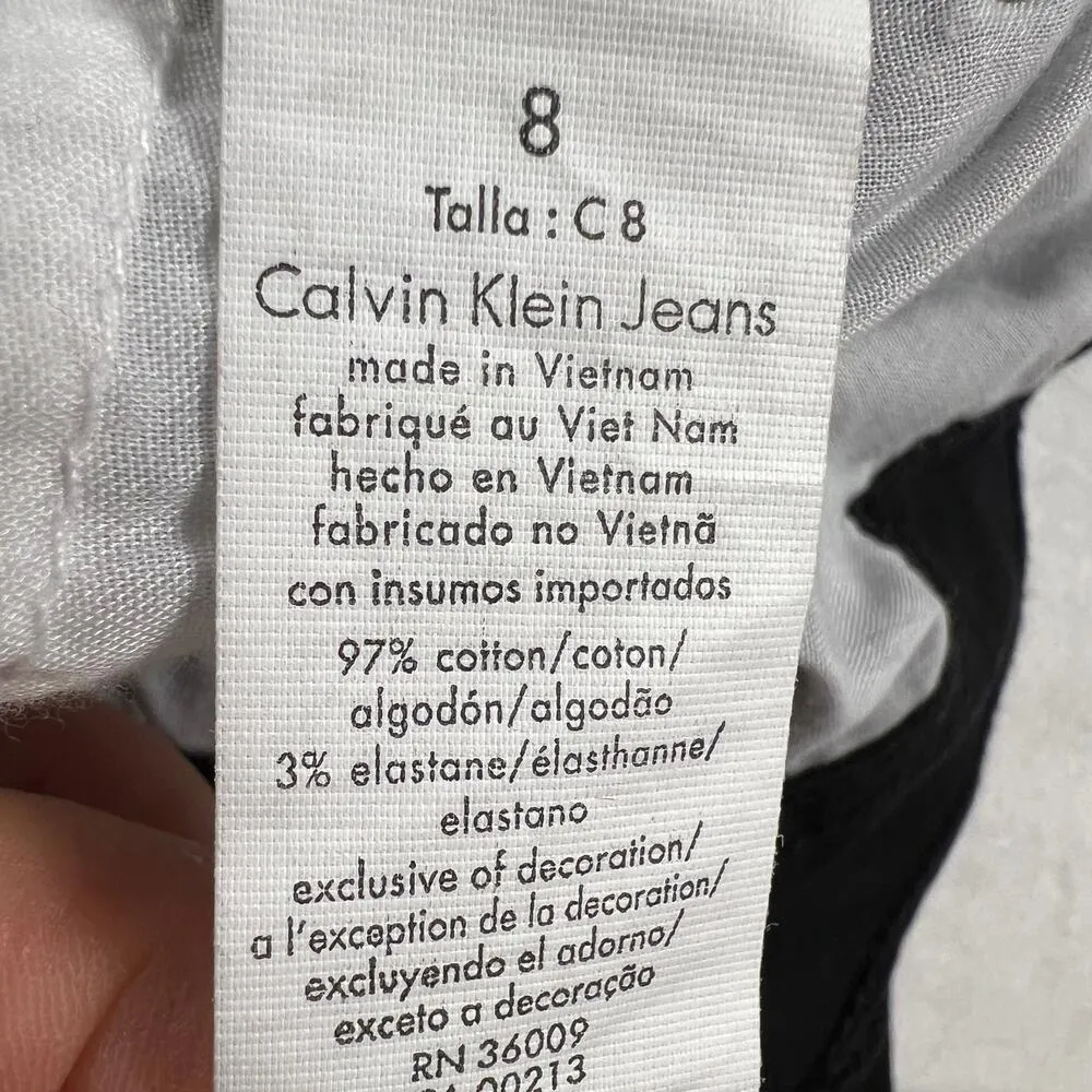 Calvin Klein Jeans Power Stretch Skinny Crop Black Jeans NWT Size 8 - Image 10