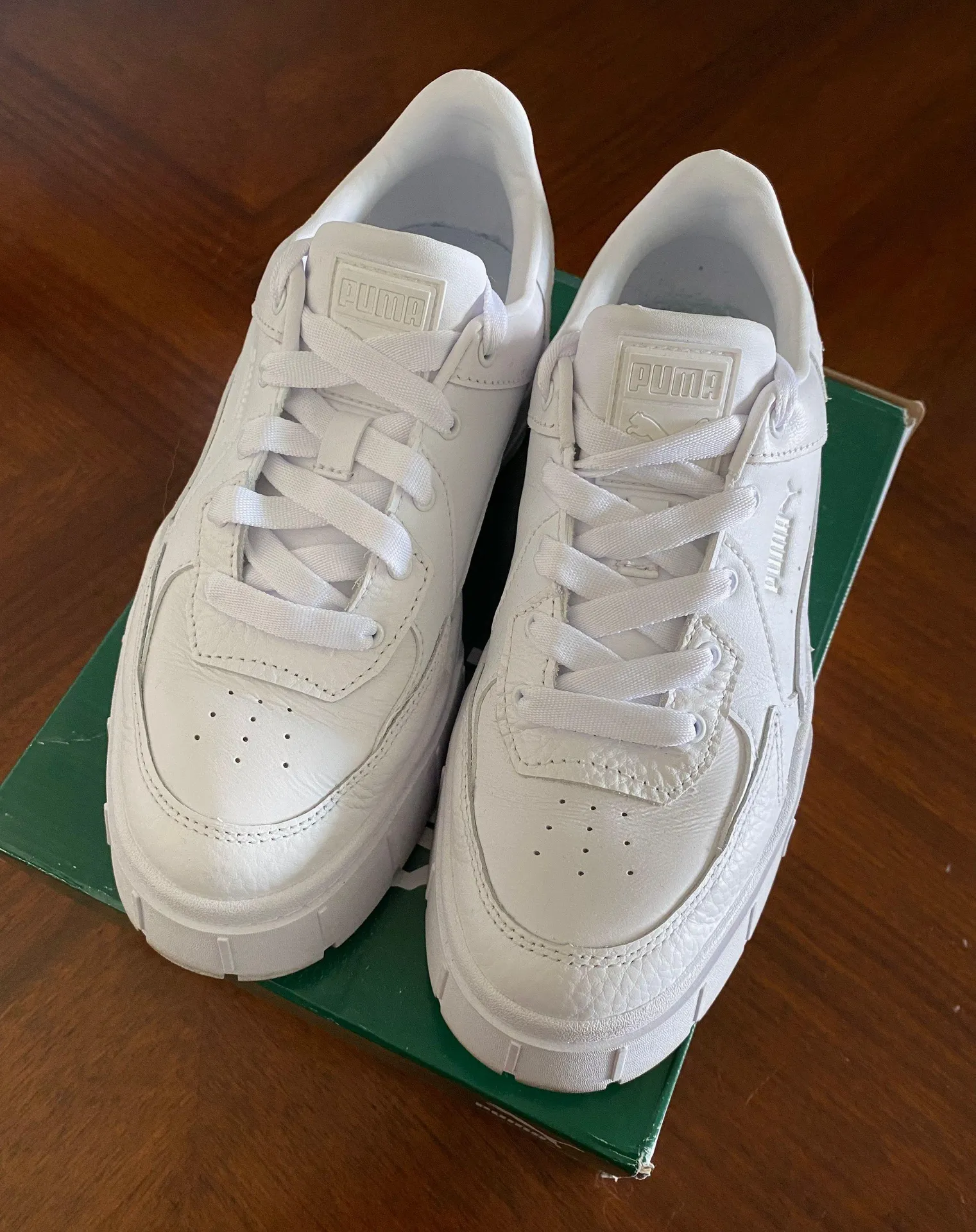 Puma mayze stacked platform women’s 8 white leather - Image 4