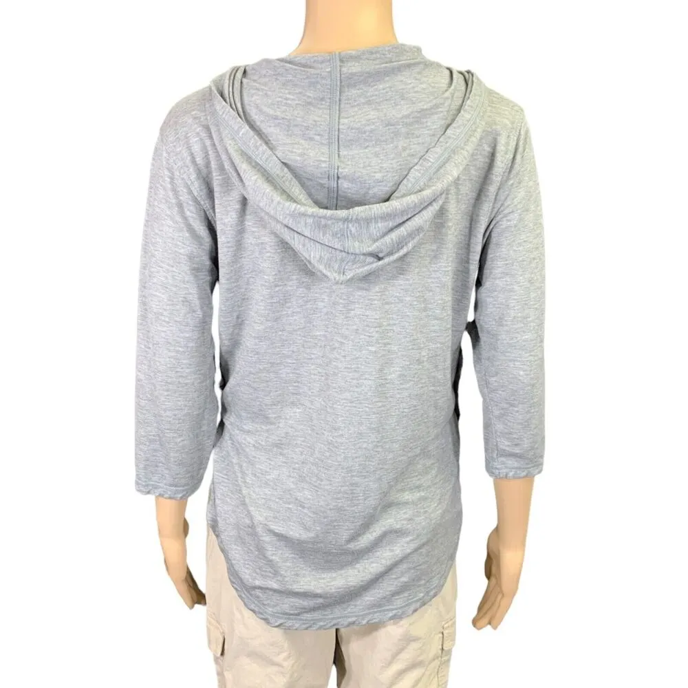 Woolrich Womens Sweater Wool Blend Lightweight Hooded Pullover Gray Medium - Image 5