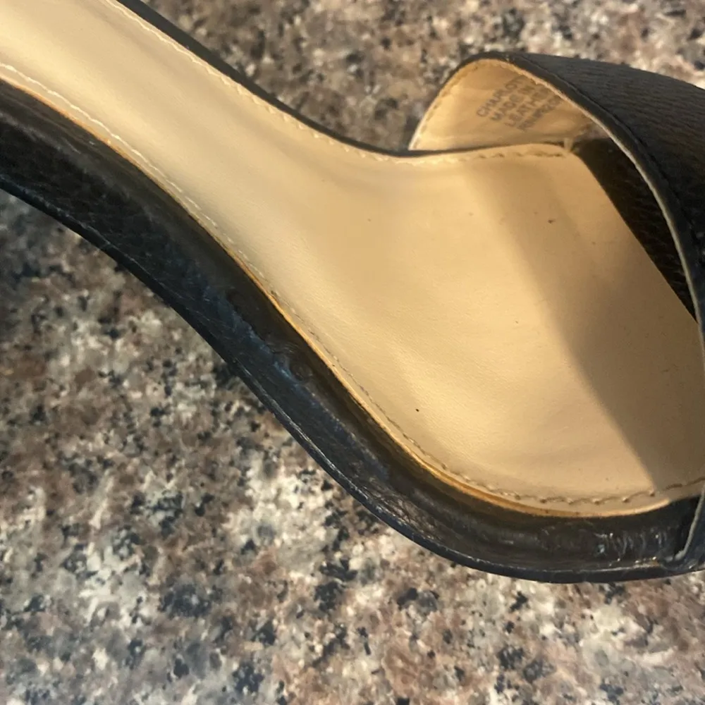 Saks Fifth Avenue Black Stiletto Heels - Image 5