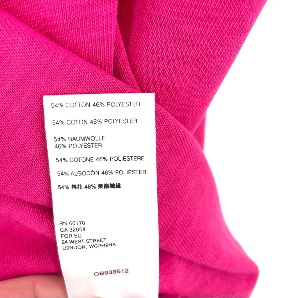 WE THE FREE PEOPLE Cassidy Hot Pink Short Sleeve Basic Relaxed Boxy Fit T Shirt - Image 6