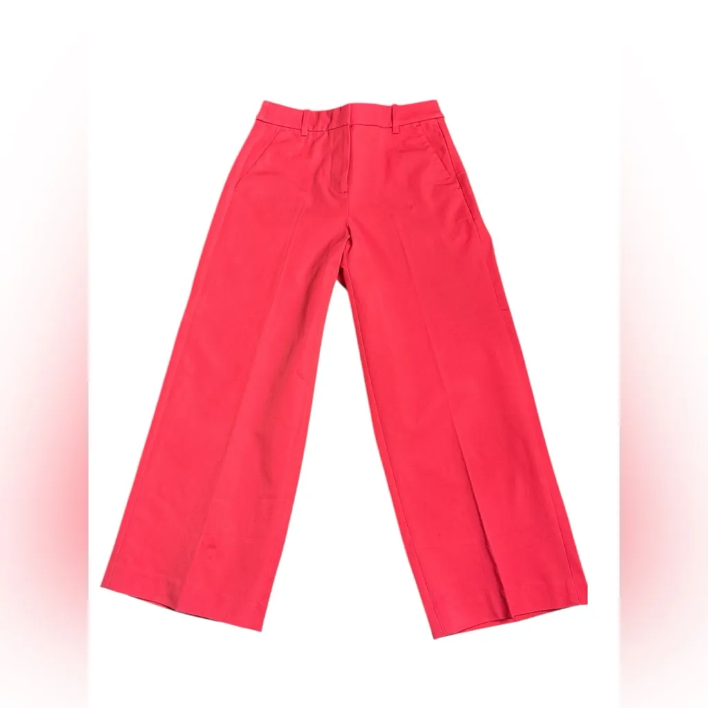 J Crew Factory women’s Remy wide leg cropped pant pink Size 2P NWT - Image 3