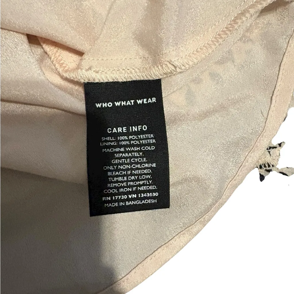 Who What Wear Pink Black Bishop Sleeves
Layered Short Tiered dress size small - Image 5