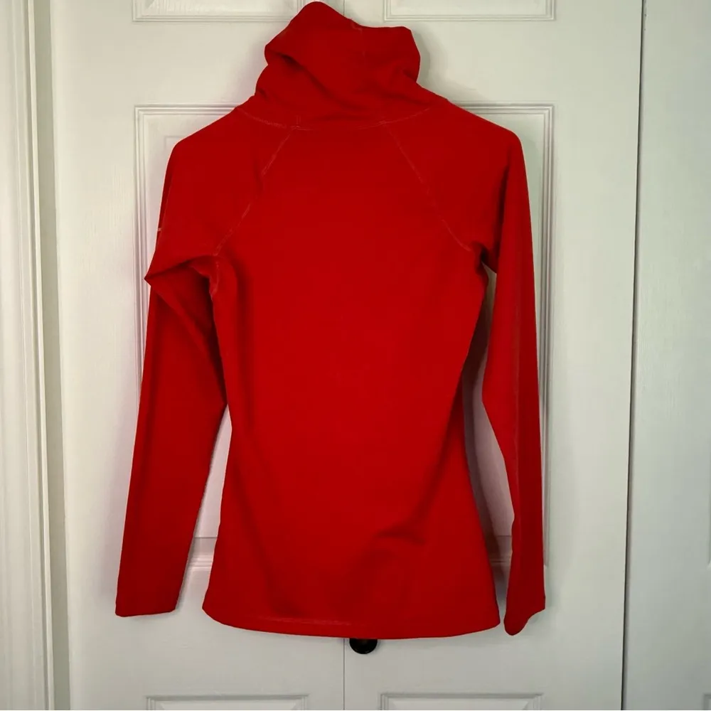 Nike Pro Dri Fit Red funnel neck‎ pull over Athletic Top size small - Image 8