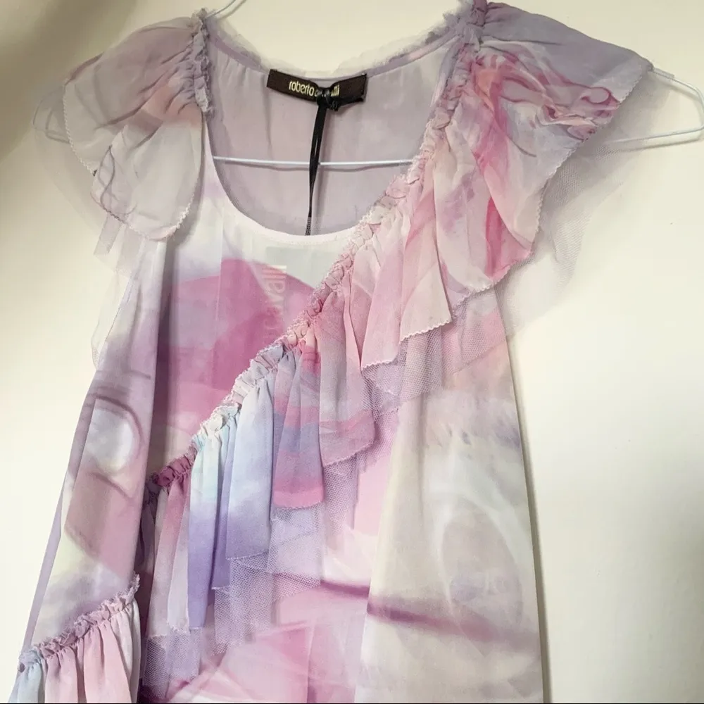 Roberto Cavalli 🆕  | Watercolor Silk Blouse Pink - Image 2
