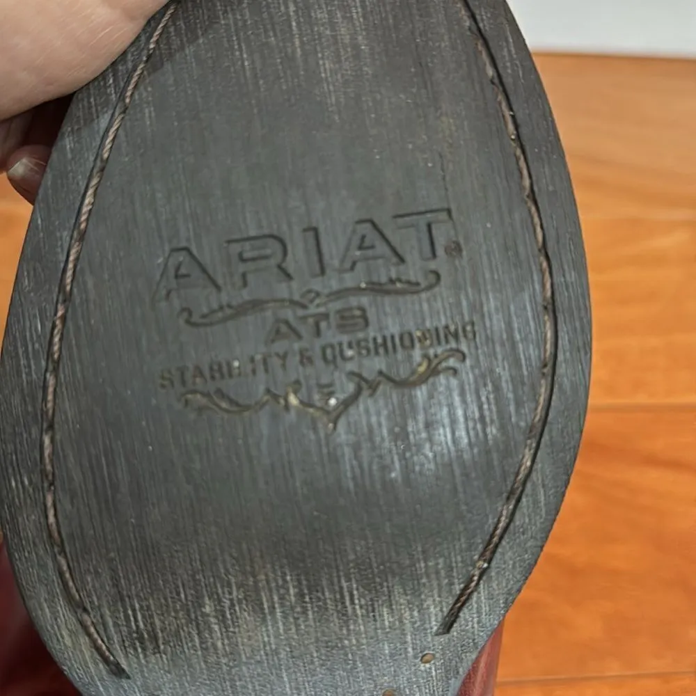 Ariat Billie Unbridled Red Leather Western Cowgirl Boots size 6.5 - Image 8