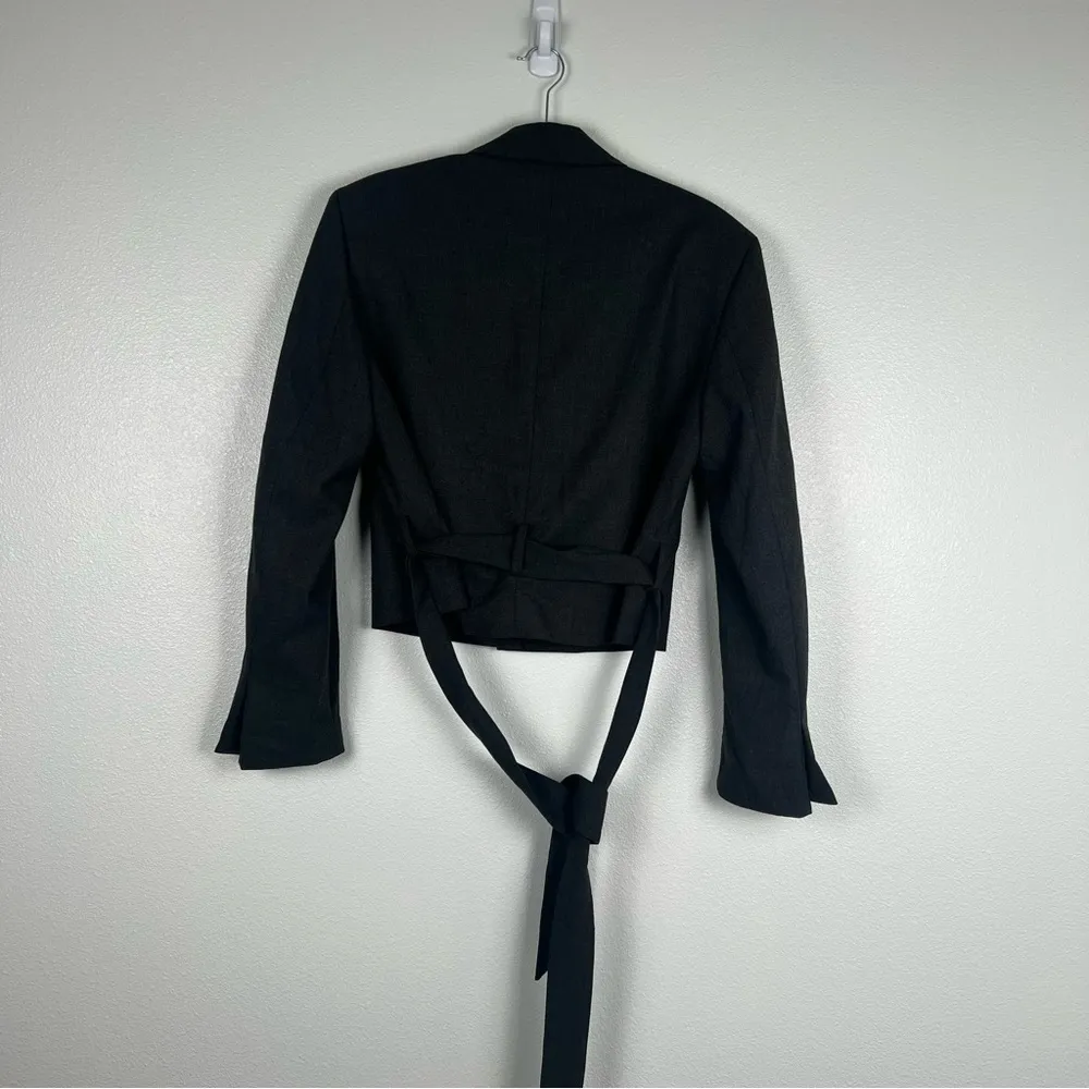 Zara Single Button Lined Belted Blazer Sz S‎ - Image 6