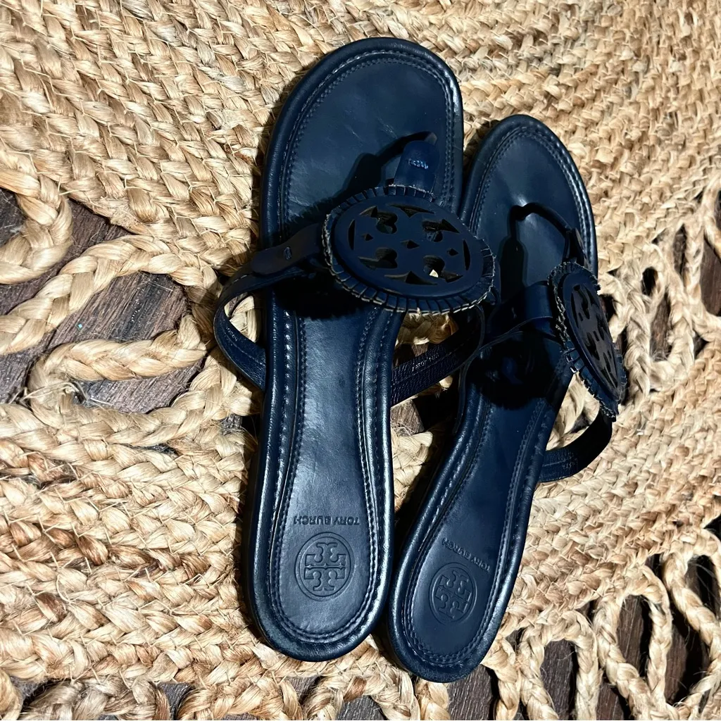 Tory Burch Leather Fringe Miller Sandal size 9 - Image 4
