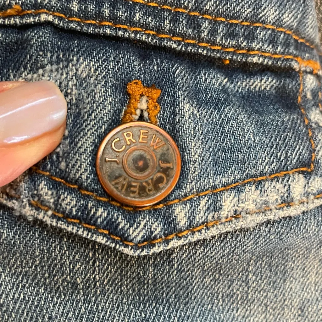 J.Crew Bowery Wash Jean Denim Jacket Size 4 - Image 7